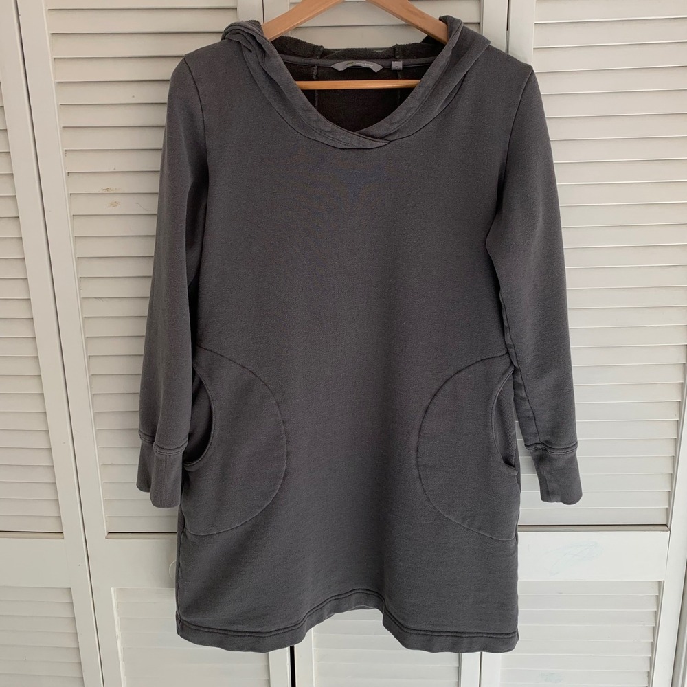 Horny Toad (Toad&Co) Dresspass II Hooded Sweatshirt Dress‎ Long Sleeve Organic M